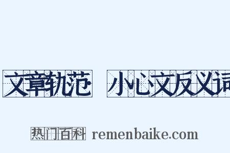 文章轨范·小心文反义词是什么意思的图片